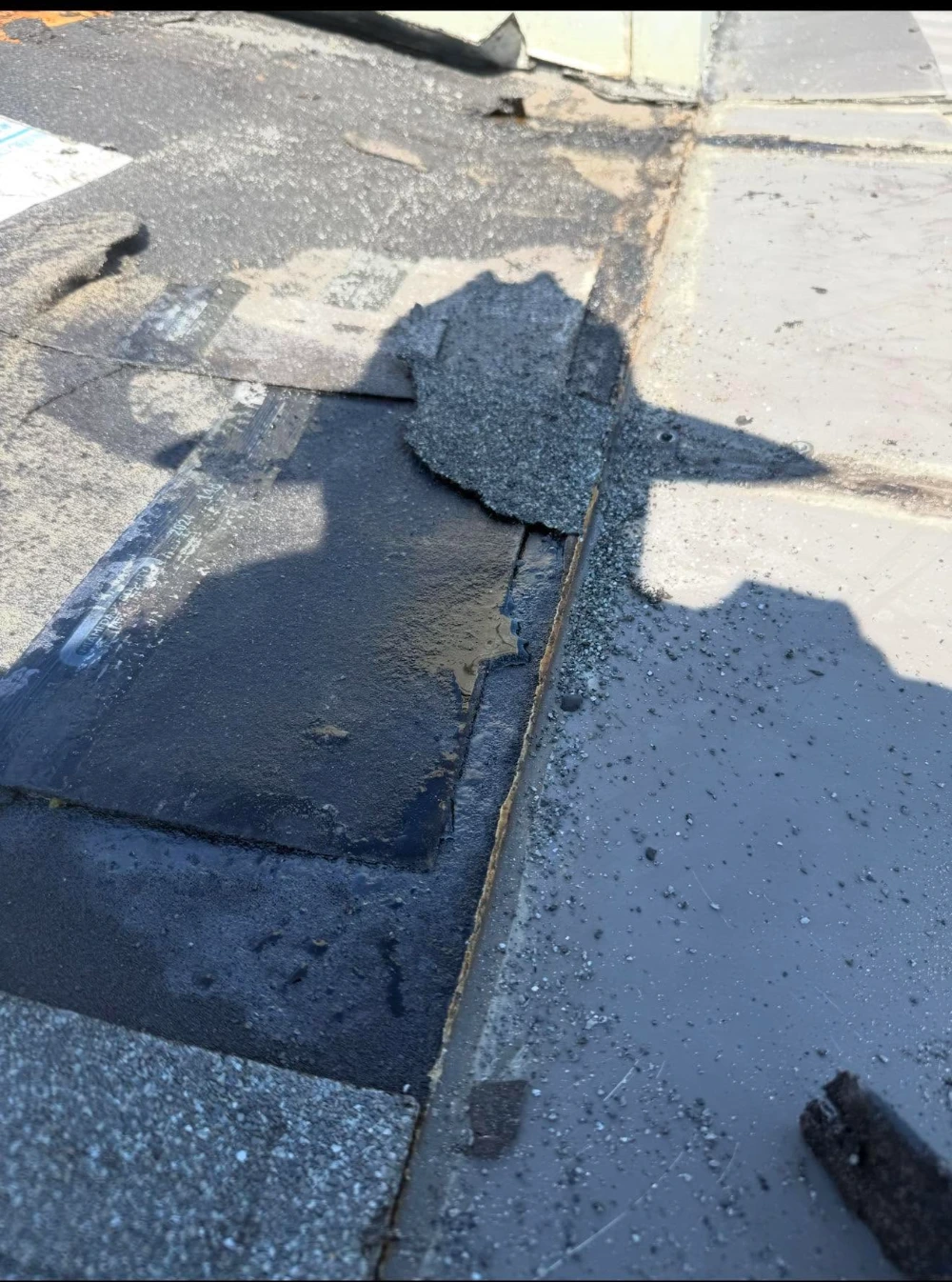 Flat roof repair job